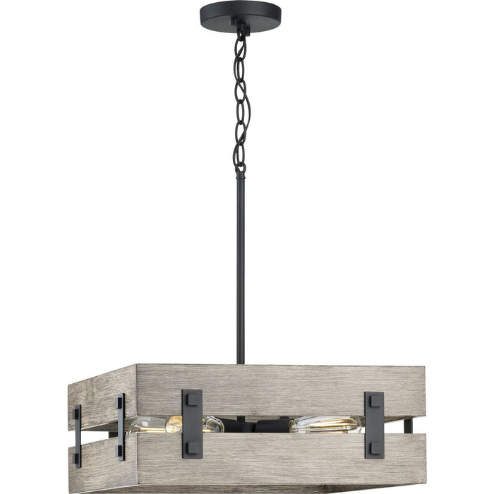 Progress Lighting Hemsworth Collection Black Four-Light Pendant (P500277-031)