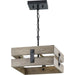 Progress Lighting Hemsworth Collection Black Two-Light 13-1/2 Inch Semi-Flush Mount (P350172-031)