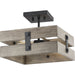 Progress Lighting Hemsworth Collection Black Two-Light 13-1/2 Inch Semi-Flush Mount (P350172-031)