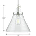 Progress Lighting Hinton Collection 1 Light 100W Medium Base Pendant Fixture (P500324-104)