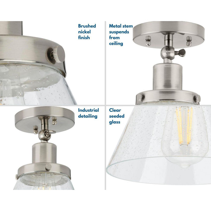 Progress Lighting Hinton Collection 1 Light 60W Medium Base Flush Mount Close To Ceiling Fixture (P350198-009)
