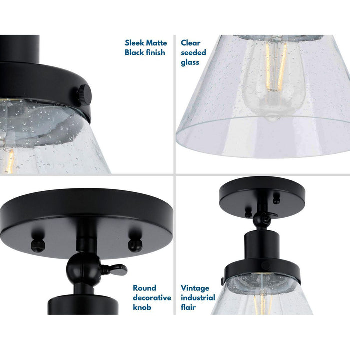 Progress Lighting Hinton Collection 1 Light 60W Medium Base Flush Mount Close To Ceiling Fixture (P350198-031)