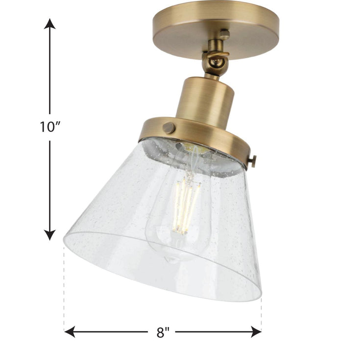 Progress Lighting Hinton Collection 1 Light 60W Medium Base Flush Mount Close To Ceiling Fixture (P350198-163)