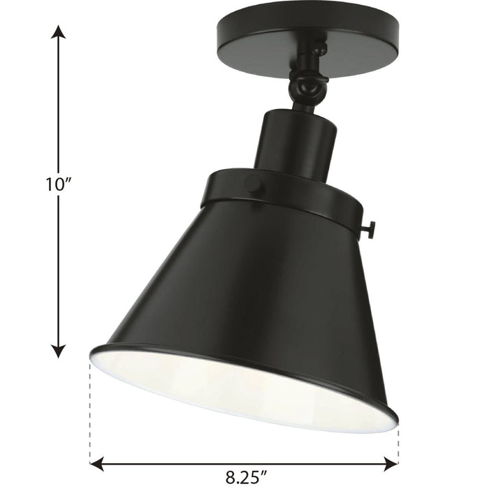Progress Lighting Hinton Collection 1 Light 60W Medium Base Flush Mount Close To Ceiling Fixture (P350199-031)