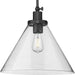 Progress Lighting Hinton Collection 100W One-Light Large Pendant Glass Matte Black (P500384-31M)