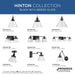 Progress Lighting Hinton Collection 100W One-Light Large Pendant Glass Matte Black (P500384-31M)