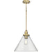 Progress Lighting Hinton Collection 100W One-Light Large Pendant Glass Vintage Brass (P500384-163)