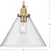 Progress Lighting Hinton Collection 100W One-Light Large Pendant Glass Vintage Brass (P500384-163)