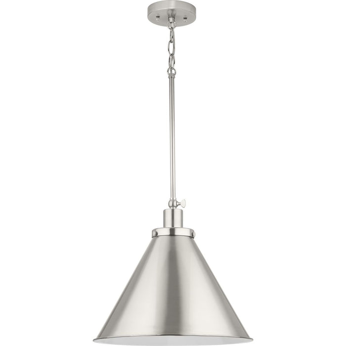 Progress Lighting Hinton Collection 100W One-Light Large Pendant Metal Brushed Nickel (P500385-009)