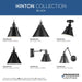 Progress Lighting Hinton Collection 100W One-Light Large Pendant Metal Matte Black (P500385-31M)