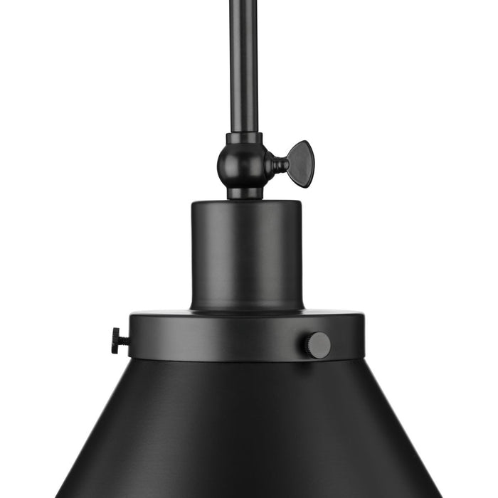 Progress Lighting Hinton Collection 100W One-Light Large Pendant Metal Matte Black (P500385-31M)