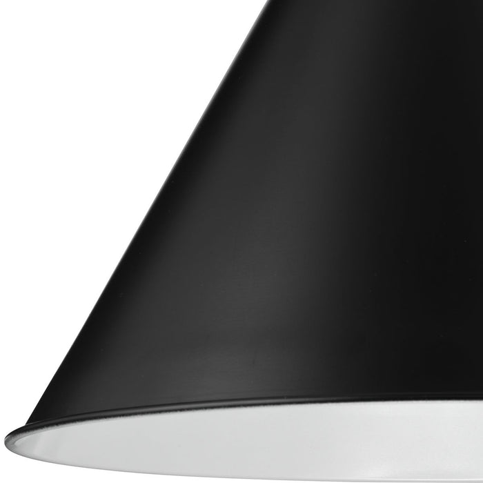 Progress Lighting Hinton Collection 100W One-Light Large Pendant Metal Matte Black (P500385-31M)