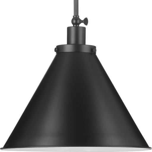 Progress Lighting Hinton Collection 100W One-Light Large Pendant Metal Matte Black (P500385-31M)