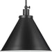 Progress Lighting Hinton Collection 100W One-Light Large Pendant Metal Matte Black (P500385-31M)