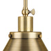 Progress Lighting Hinton Collection 100W One-Light Large Pendant Metal Vintage Brass (P500385-163)