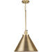 Progress Lighting Hinton Collection 100W One-Light Large Pendant Metal Vintage Brass (P500385-163)