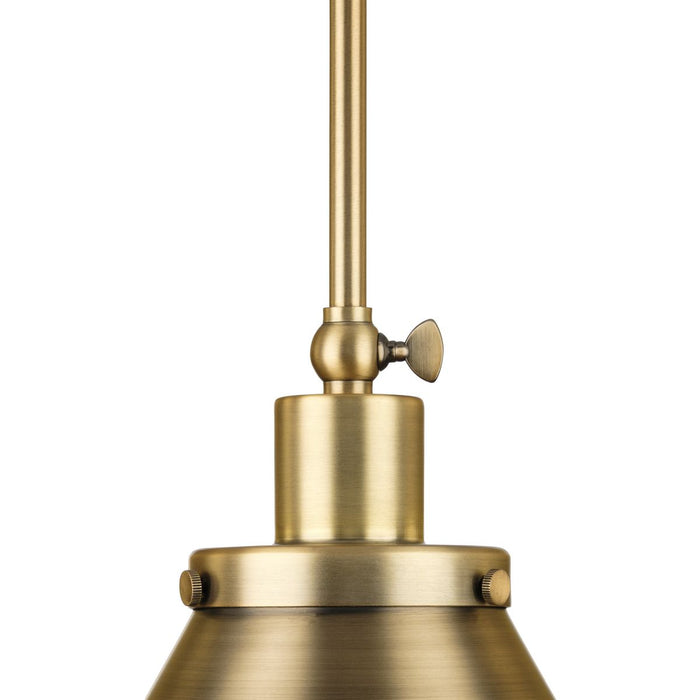 Progress Lighting Hinton Collection 100W One-Light Large Pendant Metal Vintage Brass (P500385-163)