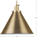 Progress Lighting Hinton Collection 100W One-Light Large Pendant Metal Vintage Brass (P500385-163)