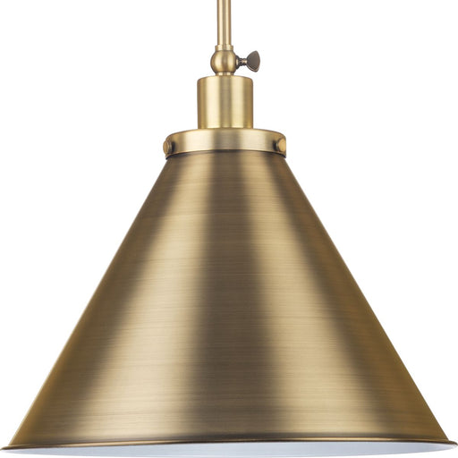 Progress Lighting Hinton Collection 100W One-Light Large Pendant Metal Vintage Brass (P500385-163)