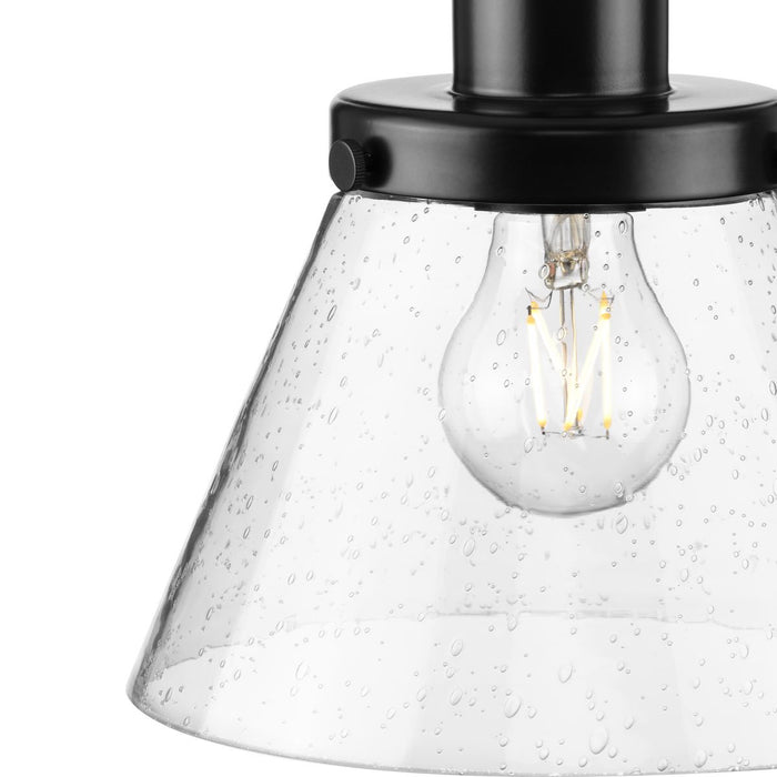 Progress Lighting Hinton Collection 60W One-Light Mini Pendant Glass Matte Black (P500382-31M)