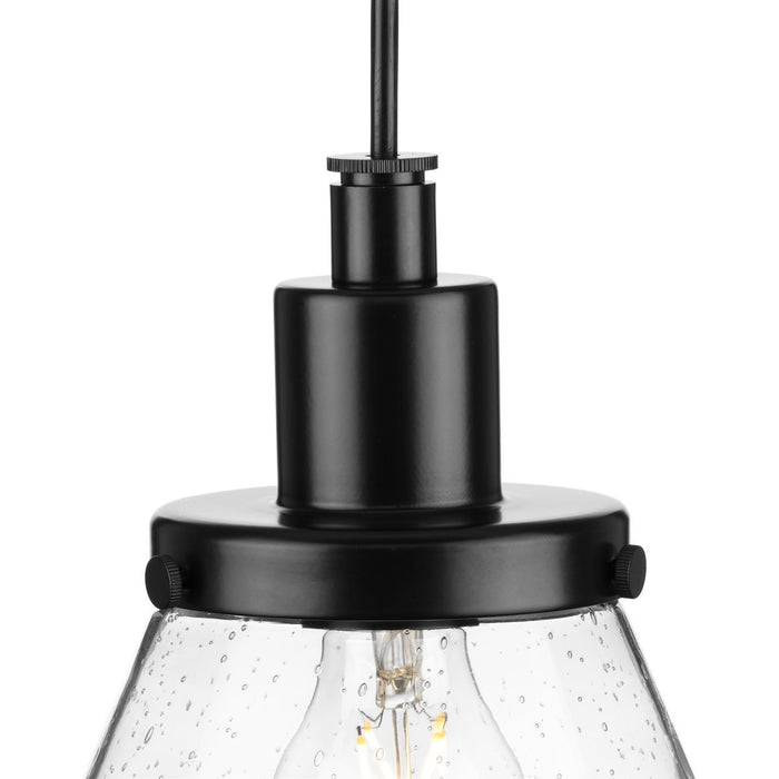 Progress Lighting Hinton Collection 60W One-Light Mini Pendant Glass Matte Black (P500382-31M)