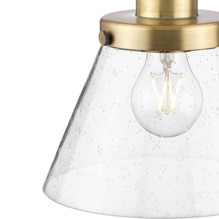 Progress Lighting Hinton Collection 60W One-Light Mini Pendant Glass Vintage Brass (P500382-163)