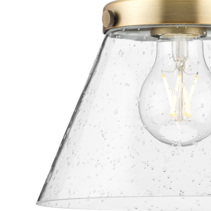 Progress Lighting Hinton Collection 60W One-Light Mini Pendant Glass Vintage Brass (P500382-163)