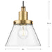 Progress Lighting Hinton Collection 60W One-Light Mini Pendant Glass Vintage Brass (P500382-163)