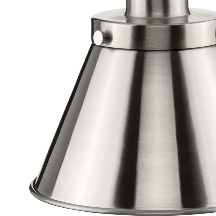 Progress Lighting Hinton Collection 60W One-Light Mini Pendant Metal Brushed Nickel (P500383-009)