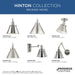 Progress Lighting Hinton Collection 60W One-Light Mini Pendant Metal Brushed Nickel (P500383-009)