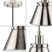 Progress Lighting Hinton Collection 60W One-Light Mini Pendant Metal Brushed Nickel (P500383-009)