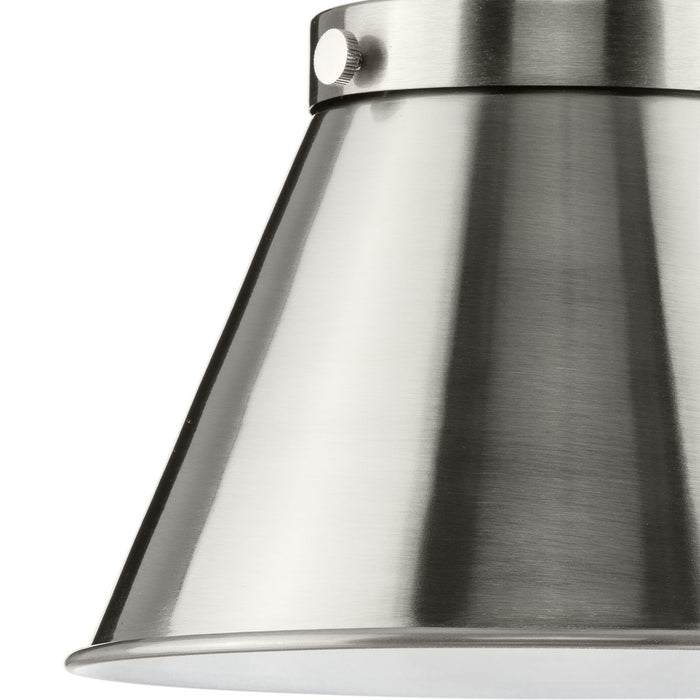 Progress Lighting Hinton Collection 60W One-Light Mini Pendant Metal Brushed Nickel (P500383-009)