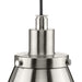 Progress Lighting Hinton Collection 60W One-Light Mini Pendant Metal Brushed Nickel (P500383-009)