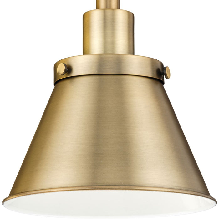 Progress Lighting Hinton Collection 60W One-Light Mini Pendant Metal Vintage Brass (P500383-163)