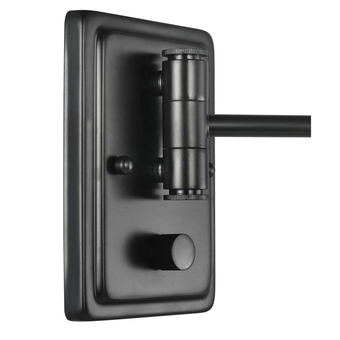 Progress Lighting Hinton Collection Black Swing Arm Wall Light (P710085-031)