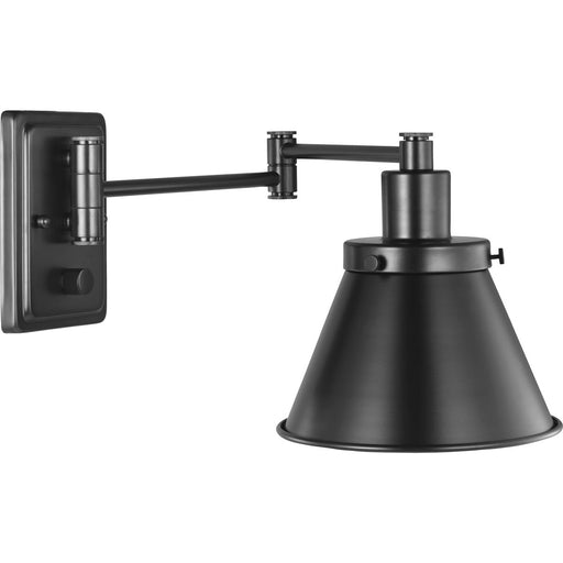 Progress Lighting Hinton Collection Black Swing Arm Wall Light (P710085-031)