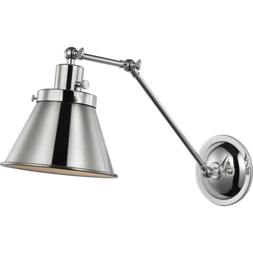 Progress Lighting Hinton Collection Polished Nickel Swing Arm Wall Light (P710095-104)