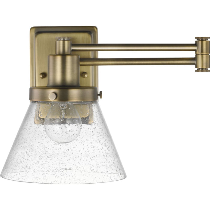 Progress Lighting Hinton Collection Vintage Brass Swing Arm Wall Light (P710084-163)