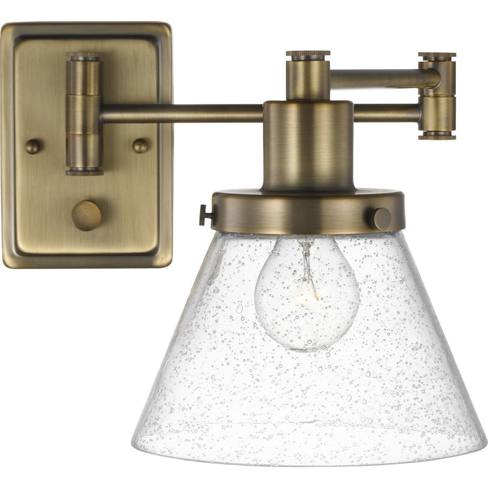 Progress Lighting Hinton Collection Vintage Brass Swing Arm Wall Light (P710084-163)