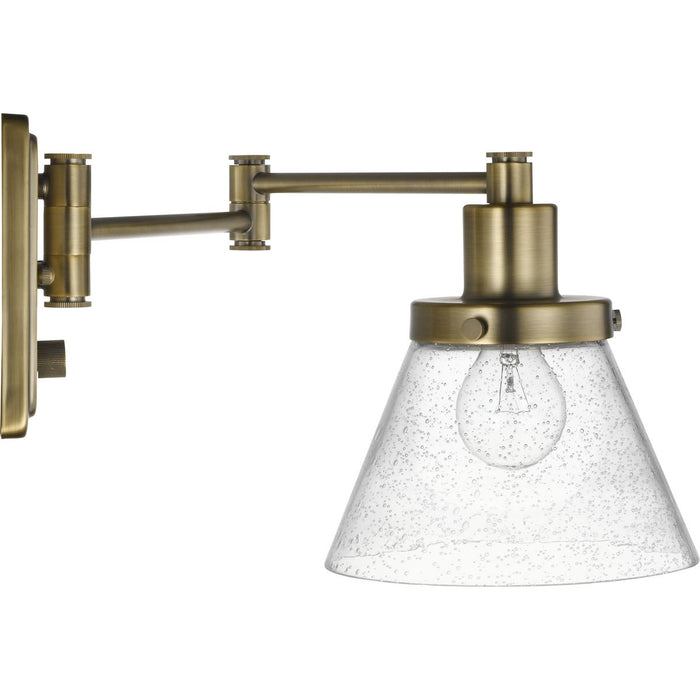 Progress Lighting Hinton Collection Vintage Brass Swing Arm Wall Light (P710084-163)