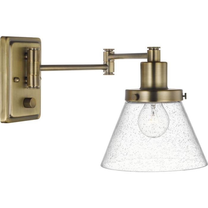 Progress Lighting Hinton Collection Vintage Brass Swing Arm Wall Light (P710084-163)