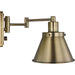 Progress Lighting Hinton Collection Vintage Brass Swing Arm Wall Light (P710085-163)