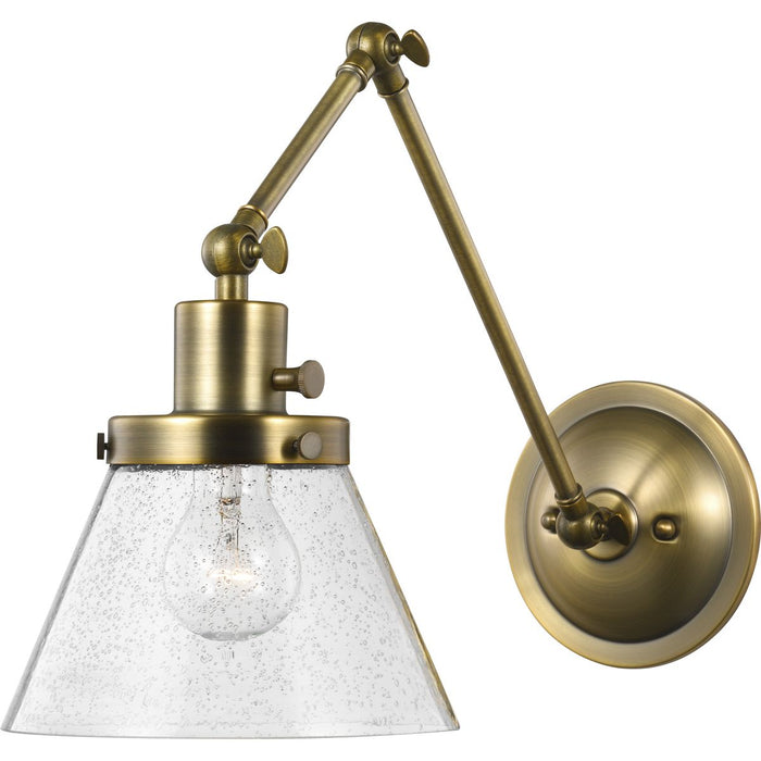 Progress Lighting Hinton Collection Vintage Brass Swing Arm Wall Light (P710094-163)