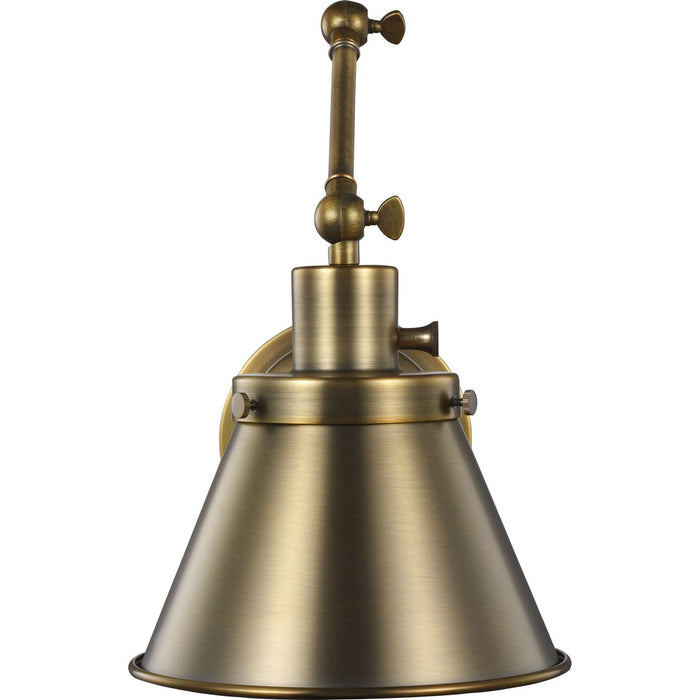 Progress Lighting Hinton Collection Vintage Brass Swing Arm Wall Light (P710095-163)