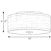 Progress Lighting Inspire Collection 13 Inch Two-Light Flush Mount (P350130-009)