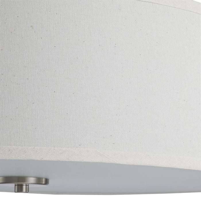 Progress Lighting Inspire Collection Brushed Nickel Three-Light 18 Inch Semi-Flush Mount (P350168-009)