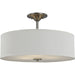 Progress Lighting Inspire Collection Brushed Nickel Three-Light 18 Inch Semi-Flush Mount (P350168-009)