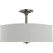 Progress Lighting Inspire Collection Brushed Nickel Three-Light 18 Inch Semi-Flush Mount (P350168-009)