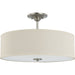 Progress Lighting Inspire Collection Brushed Nickel Three-Light 18 Inch Semi-Flush Mount (P350168-009)