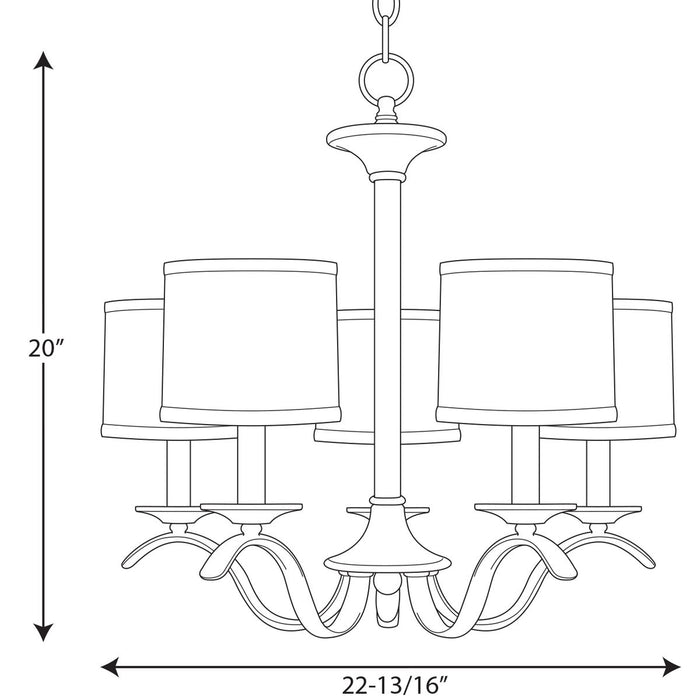 Progress Lighting Inspire Collection Five-Light Chandelier (P4635-09)